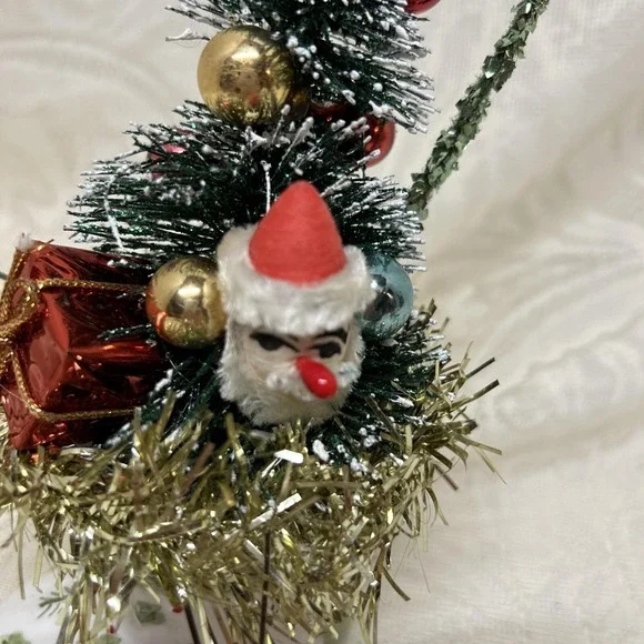 Retro Christmas‎ Kitschy Boot Vintage Santa  Assemblage Display Vintage Decor - Picture 3 of 9